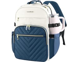 Thijox - Laptop Rugzak 17,3 Inch voor Dames en Heren - Waterdichte Werk Tas met USB-poort - Stijlvolle Dagrugzak voor College en Zakelijk Gebruik - Be