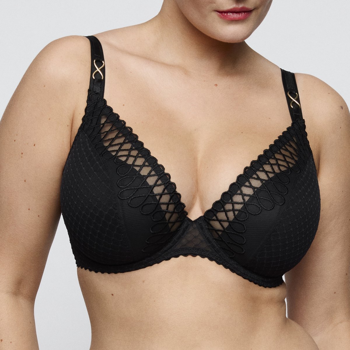 PrimaDonna Jokko Plunge Bh Halve Mousse Cups 0163632 Zwart - maat EU 75F / FR 90F
