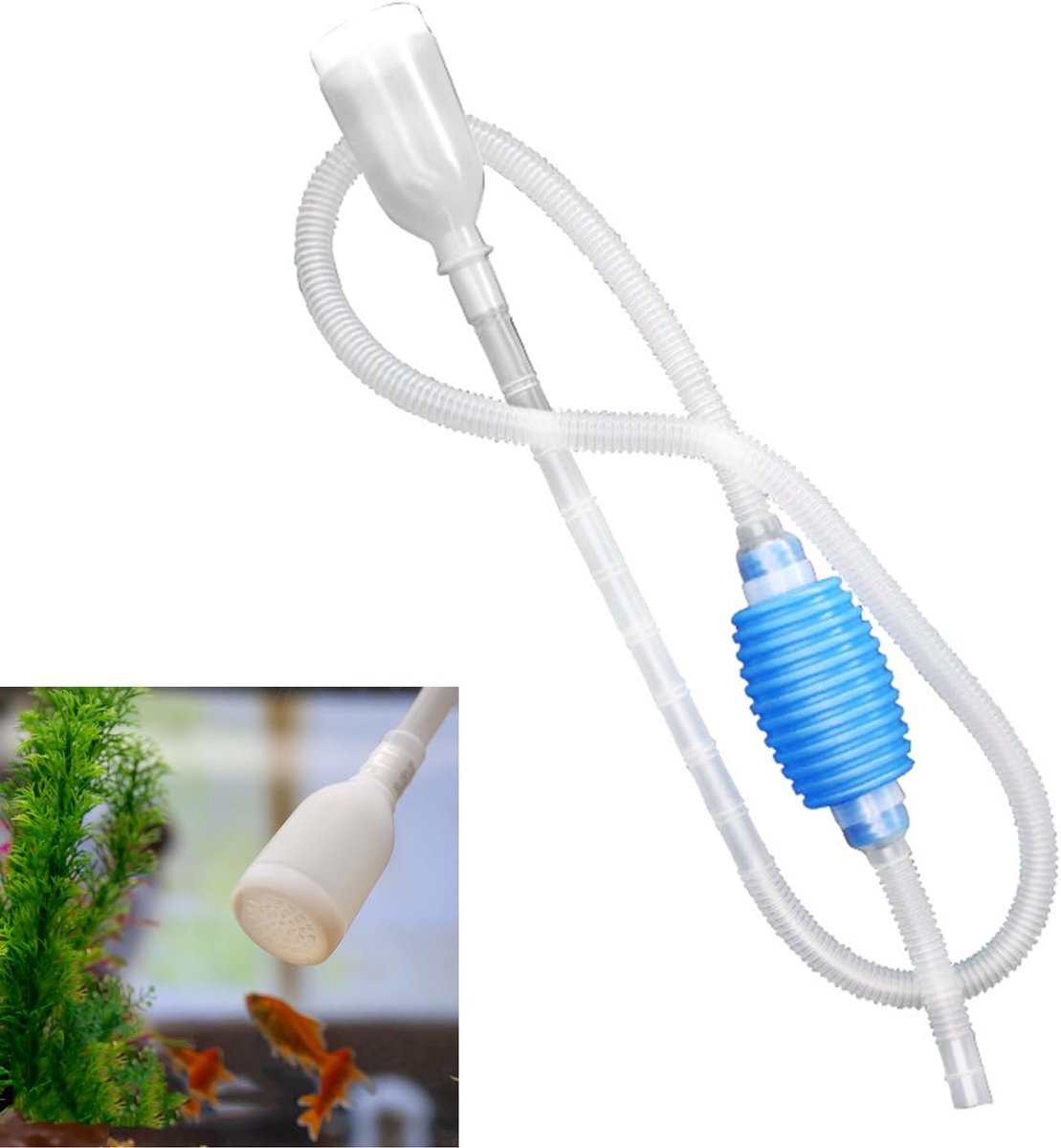 SnelShoppen - Water Exchanger Aquarium - Waterpomp met Grindfilter - Aquarium Stofzuiger voor Waterverversing en Filteren van Grind - Handmatige Tankr