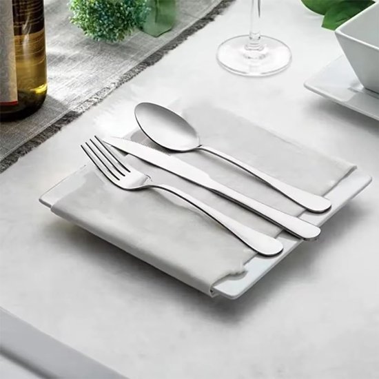 SnelShoppen - Camping Bestek Set voor 2 Persoon RVS Reisbestek met Etui - Buitenshuis Eten - Lepel, Vork, Mes - Duurzaam, Lichtgewicht en Veilig - Per — afbeelding 4