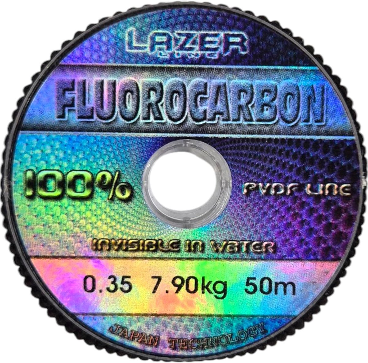 SnelShoppen - Fluorocarbon Vissnoer 50m - 0.35mm - 7.9kg Test - Transparante lijn voor Snoek, Zander, Forel, Karper - 100% Fluorocarbon Vislijn