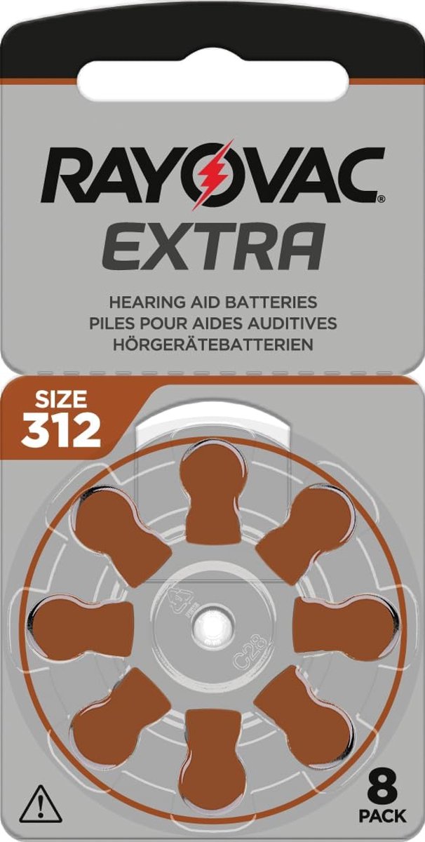 SnelShoppen - Extra Batterijen voor Hoortoestellen Type 312 PR41, Kleurcode Bruin, 1.45 Volt, 80 Stuks (10 x 8 Batterijen) - Krachtige Geluidskwalitei
