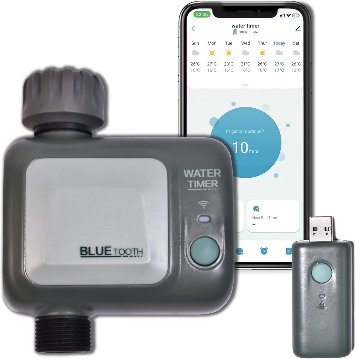 SnelShoppen - Tuin Irrigatie Computer met WiFi Hub, Waterdicht IPX5, Automatische Water Timer voor Tuin en Gazon, Slimme Besproeiing