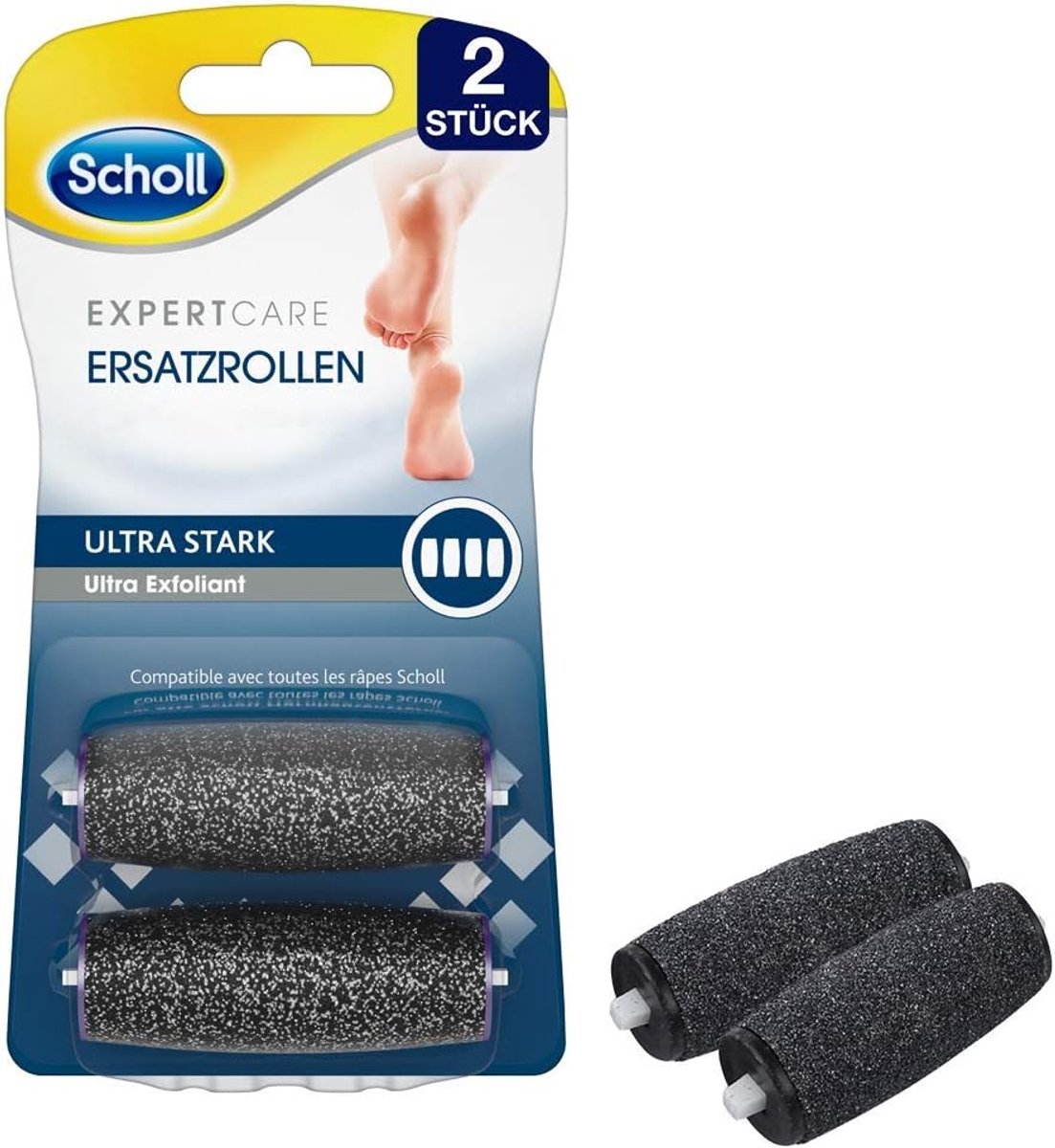 SnelShoppen - Vervangwielen voor Elektrische Eeltverwijderaar - Ultra Sterke Rolletjes met Diamantdeeltjes - 2 Stuks voor Effectieve Verwijdering van