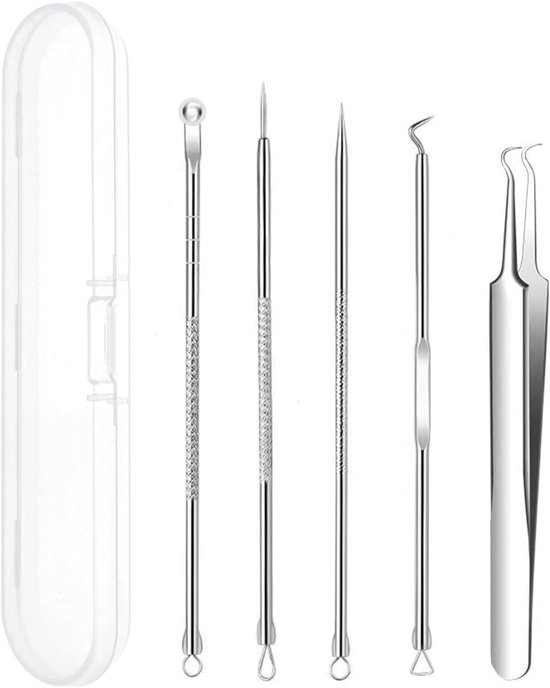 SnelShoppen - 5x Blackhead Remover Tool Set, Comedone Extractor, Milia ...