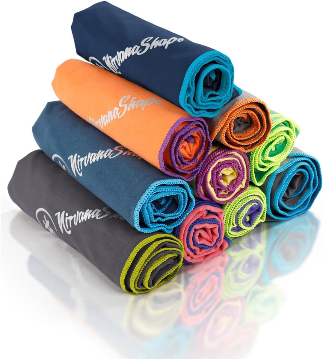 Thijox - NirvanaShape Microfiber Handdoek | CO2-neutraal | Duurzaam en Sneldrogend | Ideaal voor Reizen, Strand, Yoga en Sauna | Lichtgewicht, Compact