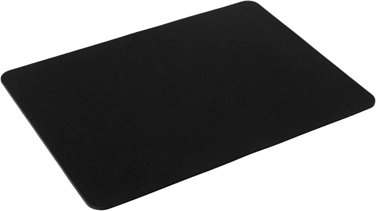 SnelShoppen - Silent Monsters Muismat L 44 x 35 cm, Zwart Stof Muismat, Antislip & Geluidloos - Perfect voor Gaming, Kantoor, Thuiswerk, Wasbare en Ro