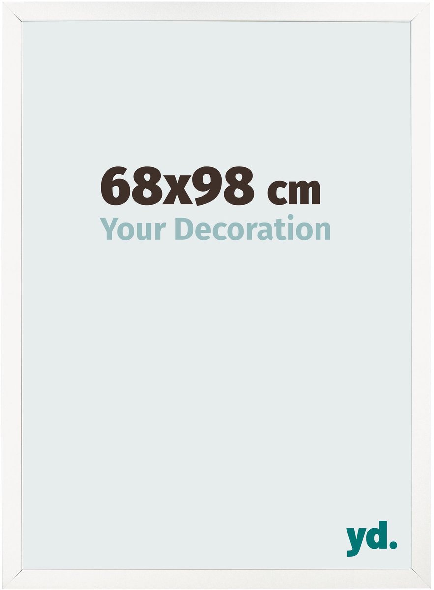 Your Decoration - Fotolijst 68x98 cm - MDF - Wit Hoogglans - Bologna