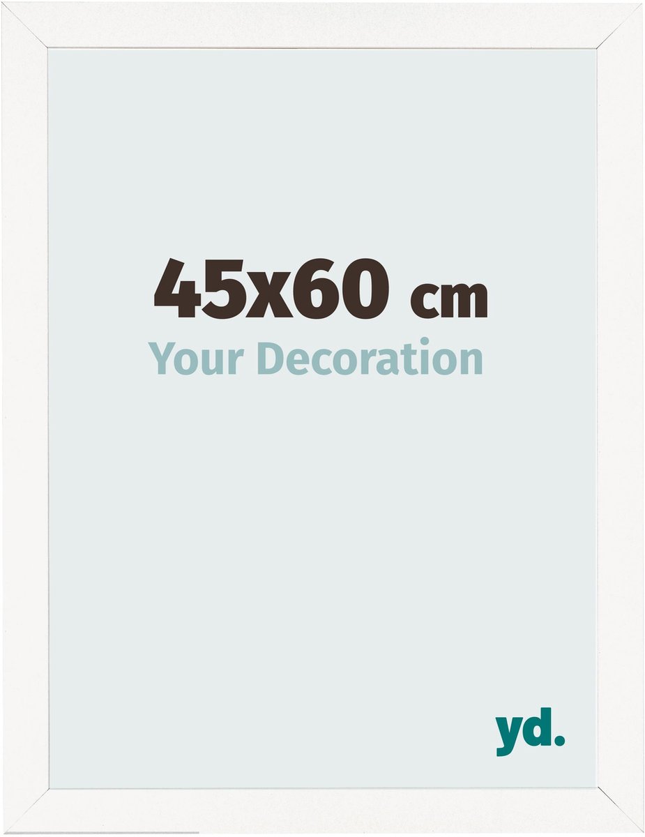 Your Decoration - Fotolijst 45x60 cm - MDF - Wit Hoogglans - Bologna