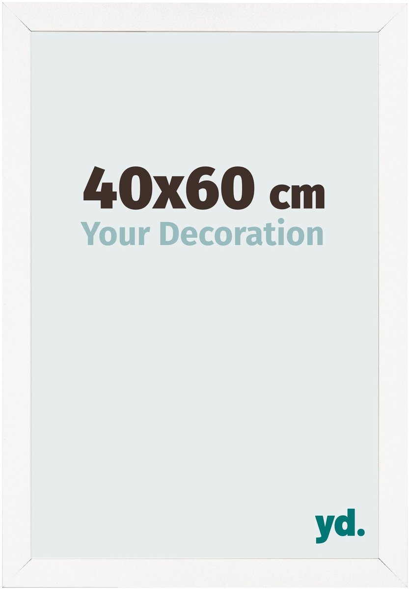 Your Decoration - Fotolijst 40x60 cm - MDF - Wit Hoogglans - Bologna