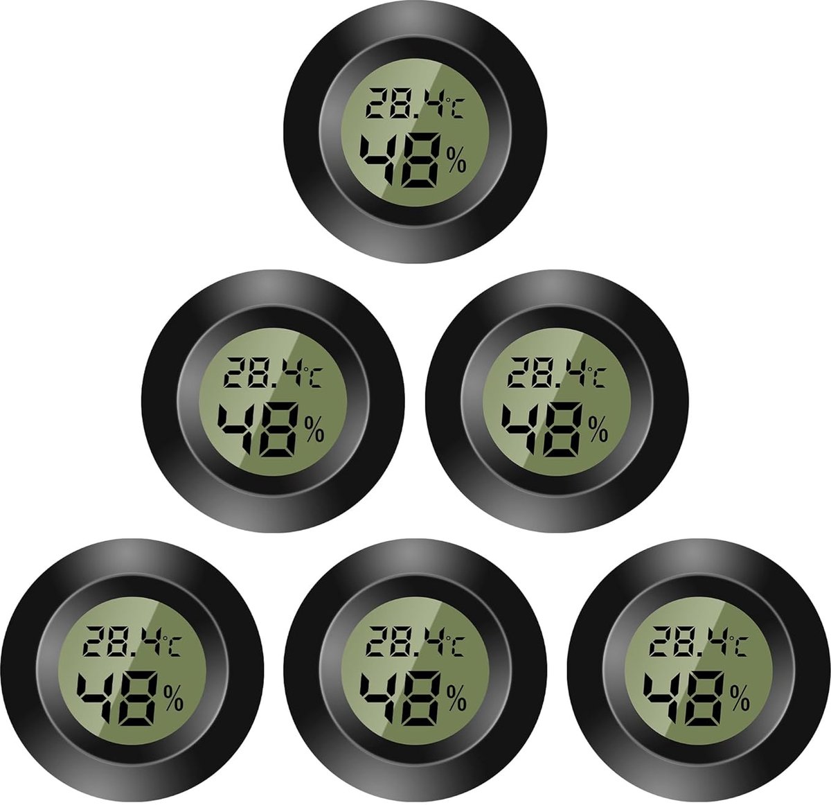 SnelShoppen - Indoor & Outdoor Thermometer, Digitale Mini Hygrometer, LCD Monitor, Nauwkeurige Temperatuur- en Vochtigheidsmeter voor Babykamer, Kelde