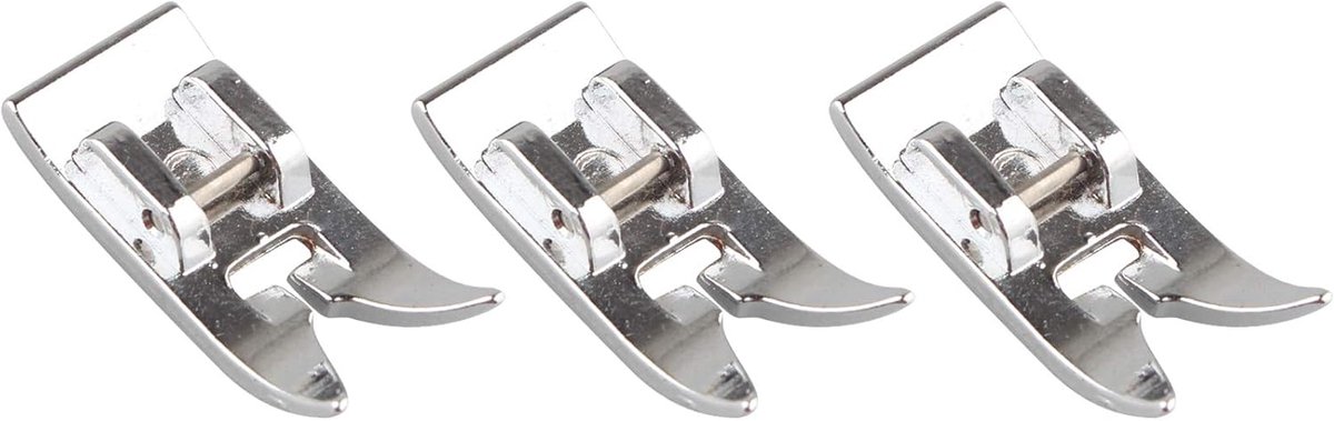 SnelShoppen - 3Pcs Universele Clip-On Zigzag en Standaard Persvoet voor Huishoudelijke Naaimachines, Duurzaam Metaal, Voor Rechtstreeks Stikken, Gemak