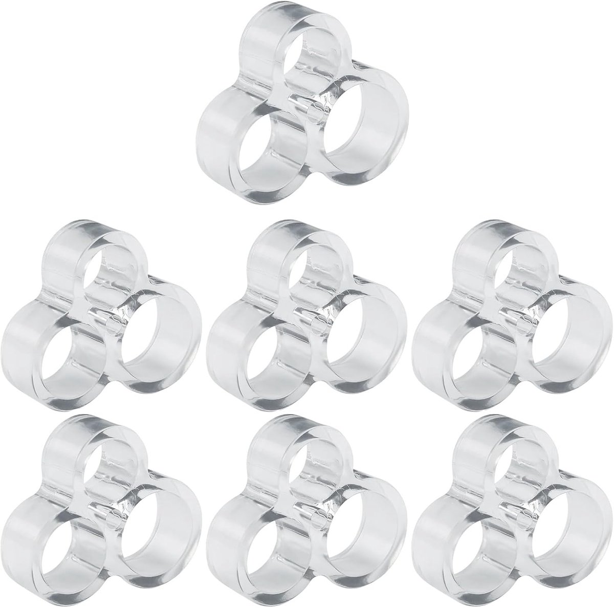 SnelShoppen - Set van 7 Wandbeschermers, Deurstopper, Schokbestendig, Krasbestendig, Siliconen Deurbescherming voor Kamers, Transparant, Voor Deurhand
