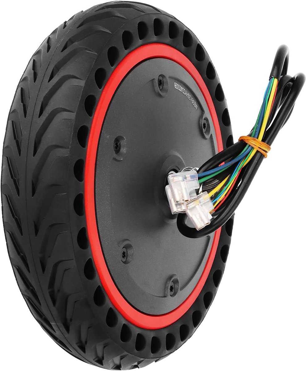 SnelShoppen - Scooter Motor 36V 350W met Massieve Rubber Banden, Compatibel met Elektrische Steps, Hoogwaardige Aluminium Constructie