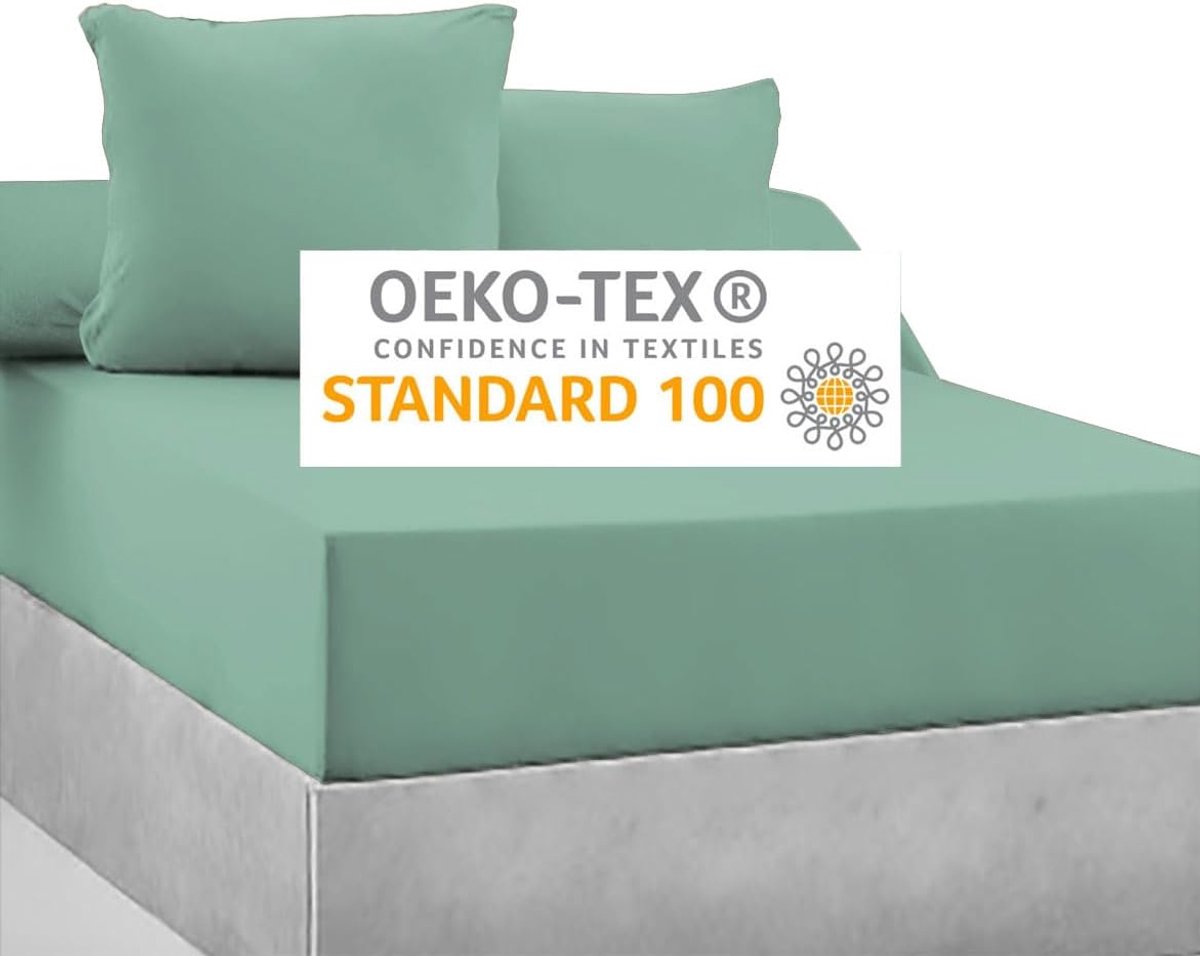 SnelShoppen - Fitted Sheet 100% Katoen 80 x 200 cm, 57 Draad/cm², Stretch Hoogte 30 cm, Perfecte Pasvorm, Ideaal voor Matrasbescherming, Wit