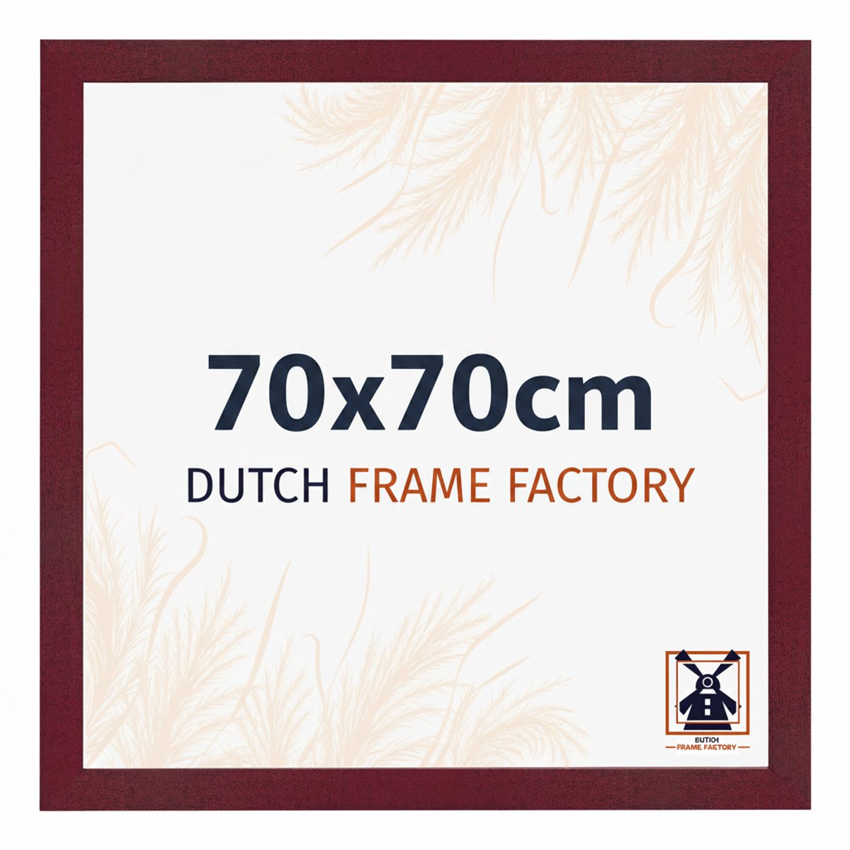 Fotolijst 70x70 cm - MDF - Wijnrood Geveegd - Benno