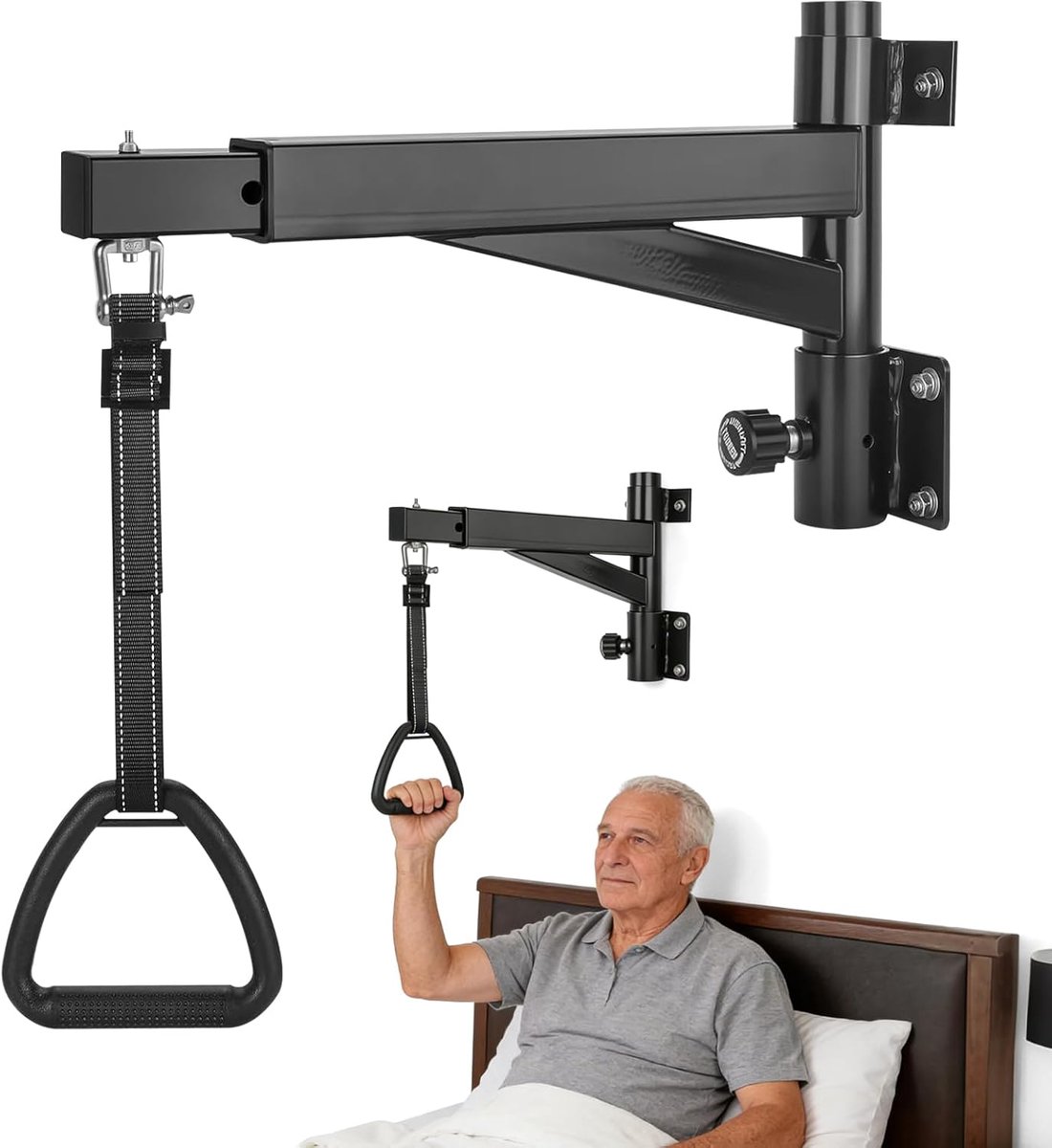 SnelShoppen - Lifting Rod Seniors - Handrail, Lifting Aid, Medische Transfer Bar, Verstelbare Bed Rail voor Thuis en Ziekenhuis, Ergonomisch en Ruimte