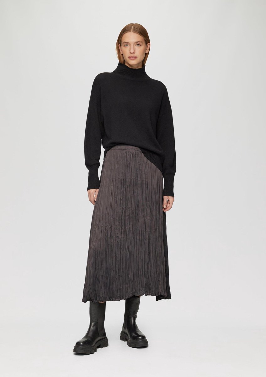 s.Oliver - female - Geplooide satijnen midirok