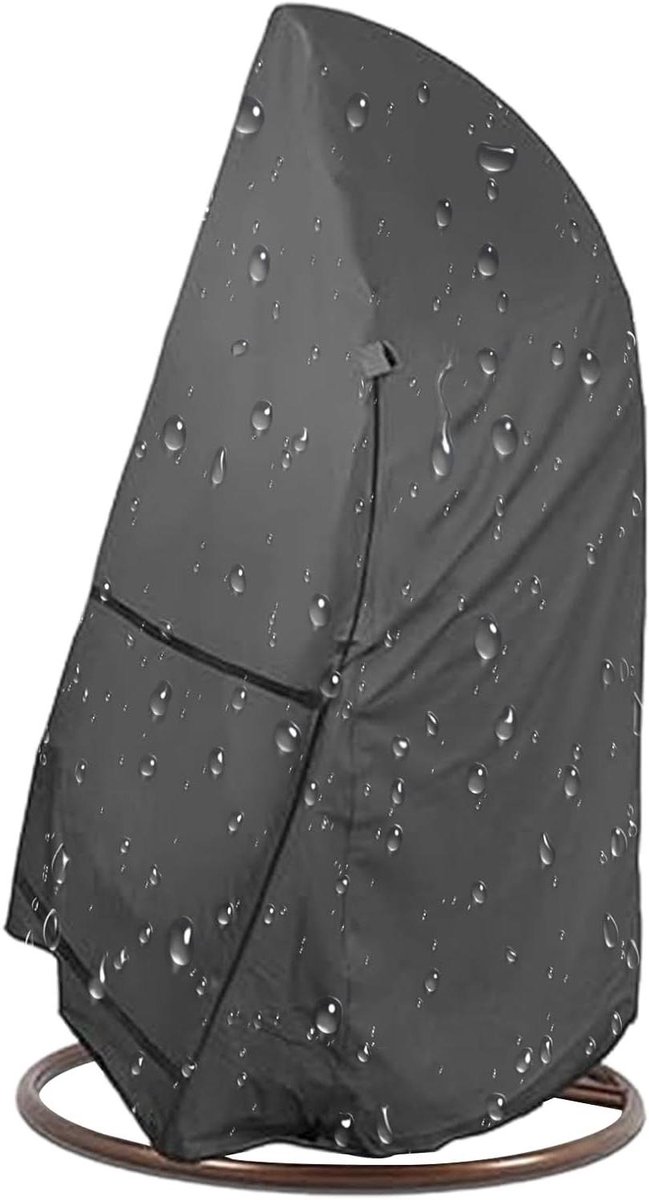 Hoes voor eistoel - Stoelhoes Beschermhoes - Terrasmeubilair beschermen - Waterdicht en stofdicht - 114x84x173 cm - Zwart