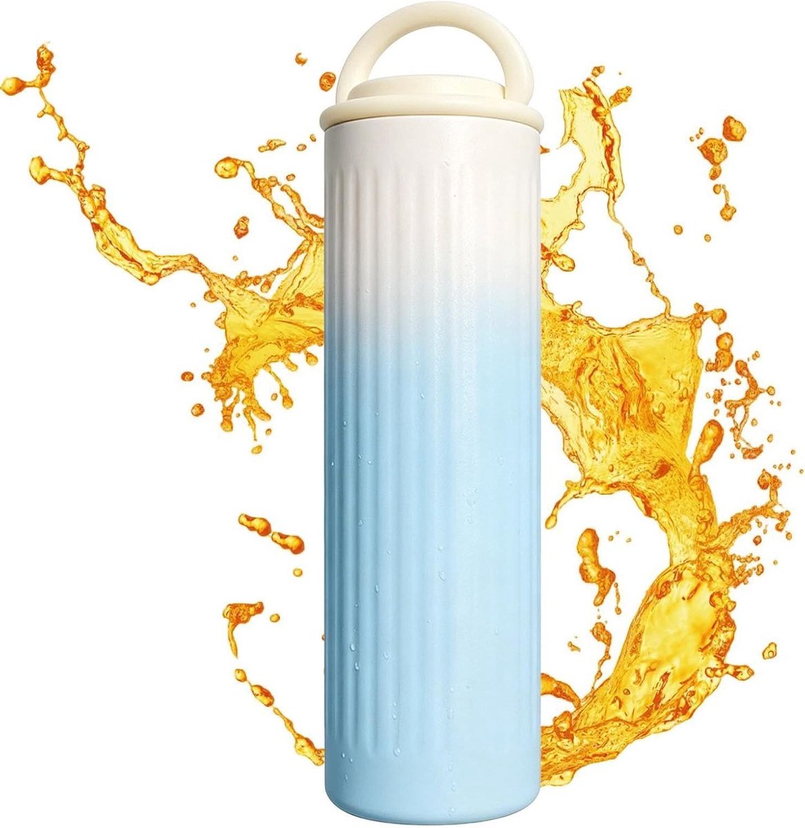 Herbruikbare Koelpack - Flesvormige Cooler - Dranken Koel Houden - Smeltvrij 12 Uur - 17 x 5.2 cm - Blauw