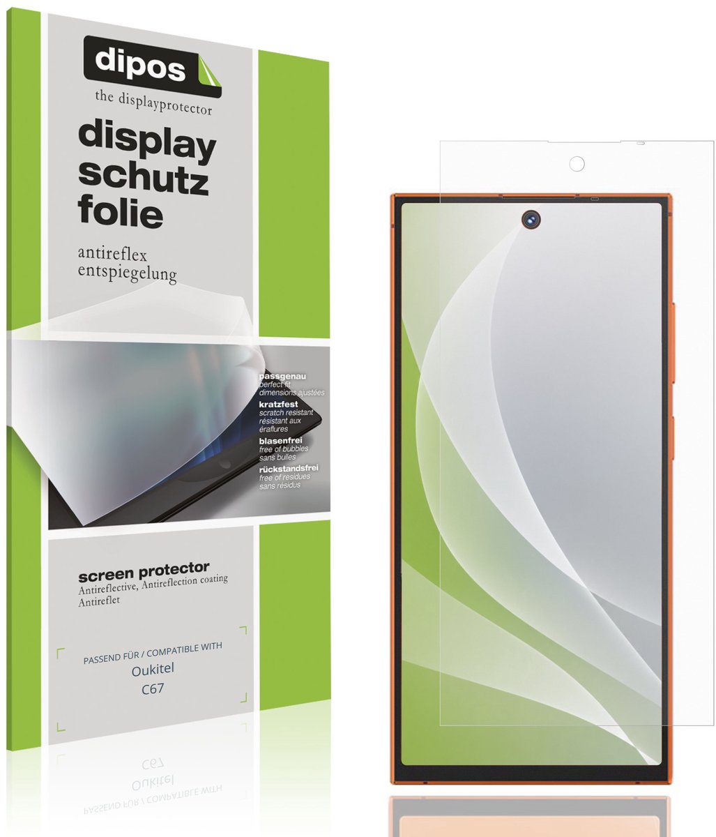 dipos – 4x Matte Beschermfolie geschikt voor Oukitel C67 | Krasbestendige & antireflecterende Screenprotector Ultra-Thin