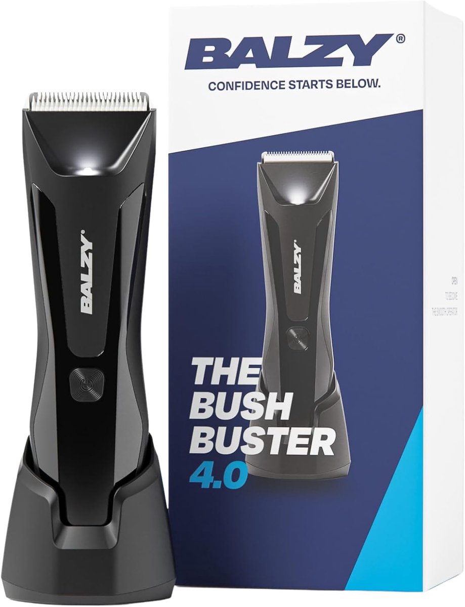 SnelShoppen - Bodygroomer Mannen - Waterdichte Schaamhaar Trimmer IPX7 - Scheerapparaat met LED Licht - USB-C Oplader - Magnetisch Dock - Intieme Verz