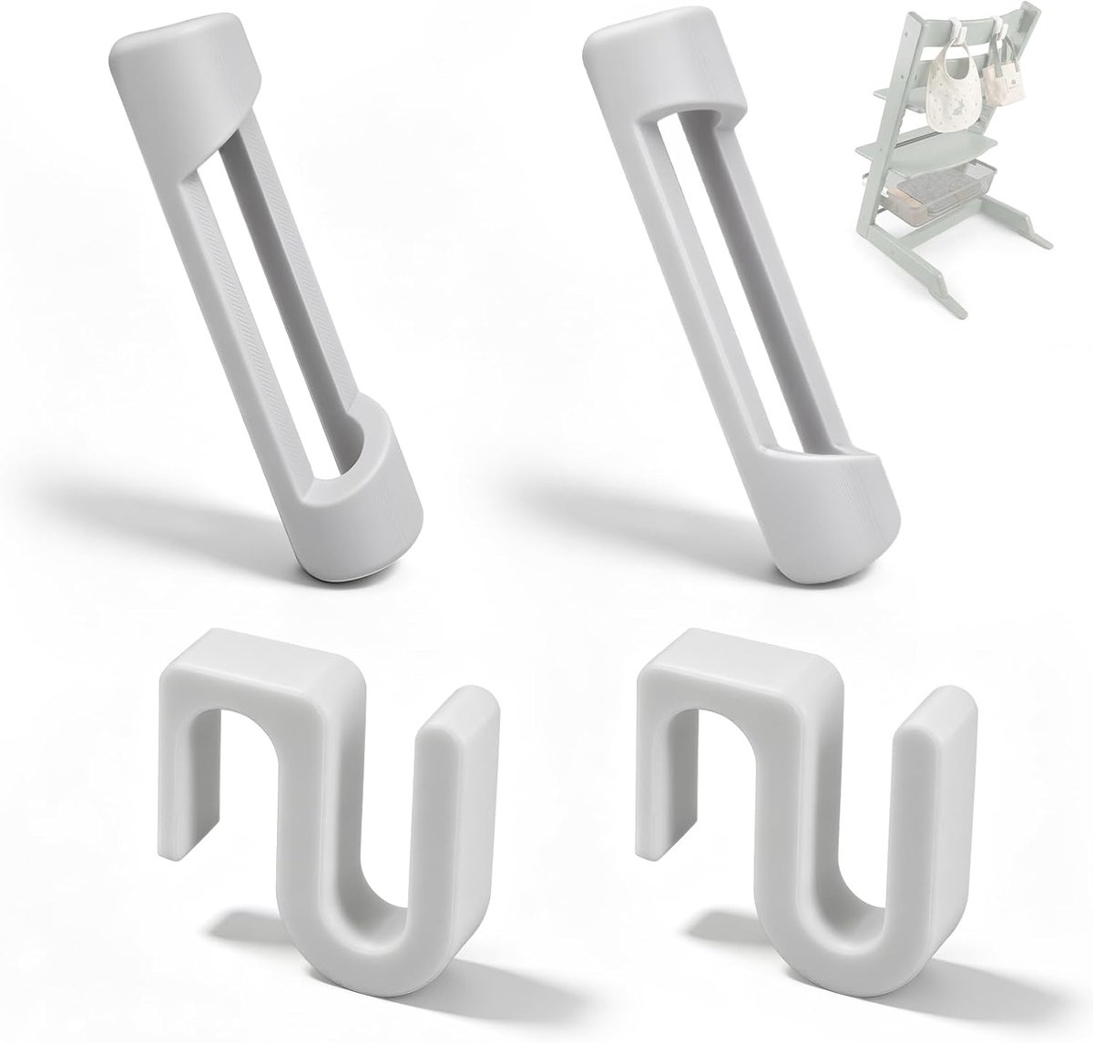 SnelShoppen - Kinderstoel Organizer voor Stokke Tripp Trapp & IKEA Trofast - Netkorf Adapter Kit met 2 Haken - Opslagoplossing voor Kinderen - Functio