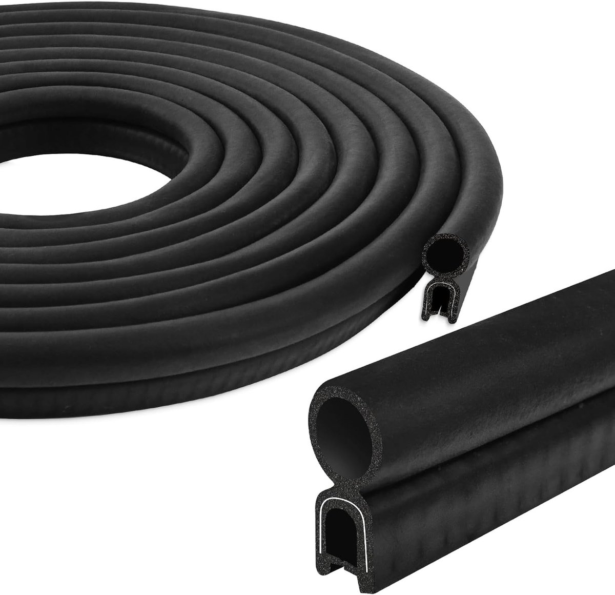 SnelShoppen - Autodeurafdichting 6m - Universele Waterdichte Rubber Afdichtingen - Zwarte Randbescherming voor Auto's, Boten, Campers & Caravans - Bov
