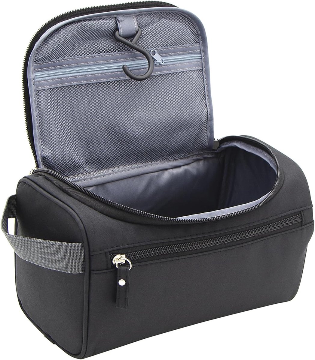 SnelShoppen - Toilettas voor op reis, op te hangen toilettas, waszak, waterafstotend materiaal, compact en lichtgewicht, ideaal voor vakantie, camping