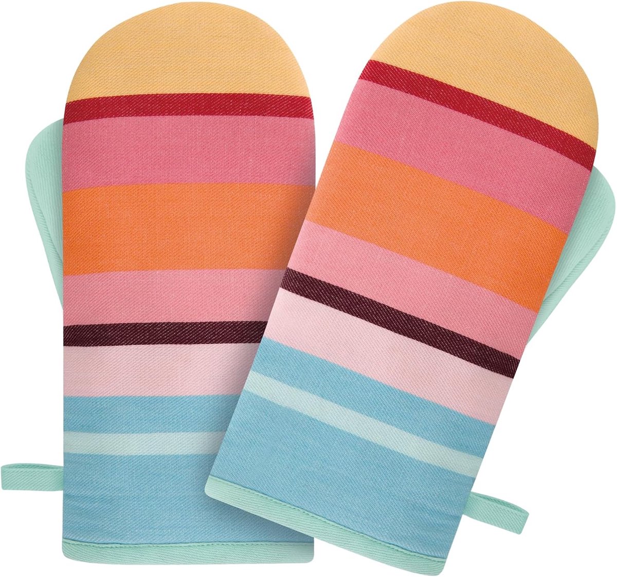 SnelShoppen - Ovenwanten 2-delige set nr. 4 - Hittebestendige keukentextiel - Perfect voor koken, bakken, barbecueën - Duurzaam en stijlvol - Kleur: g