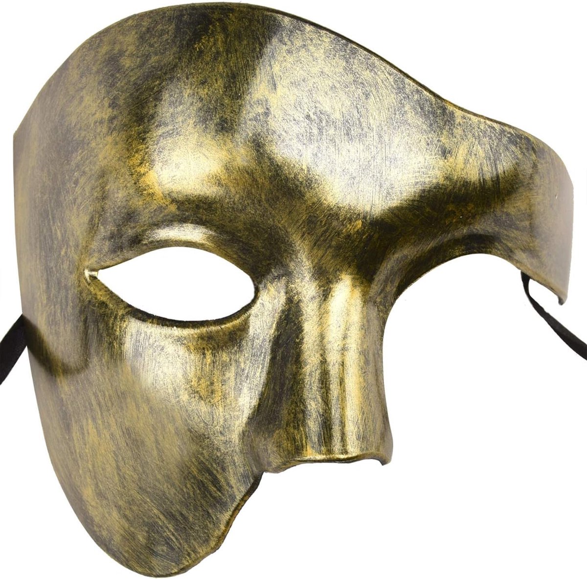 SnelShoppen - Maskerade-masker voor heren, halfgelaatsmasker, ideaal voor Halloween, carnaval, kostuumfeest, modeshow, bruiloft, zwart, perfect design