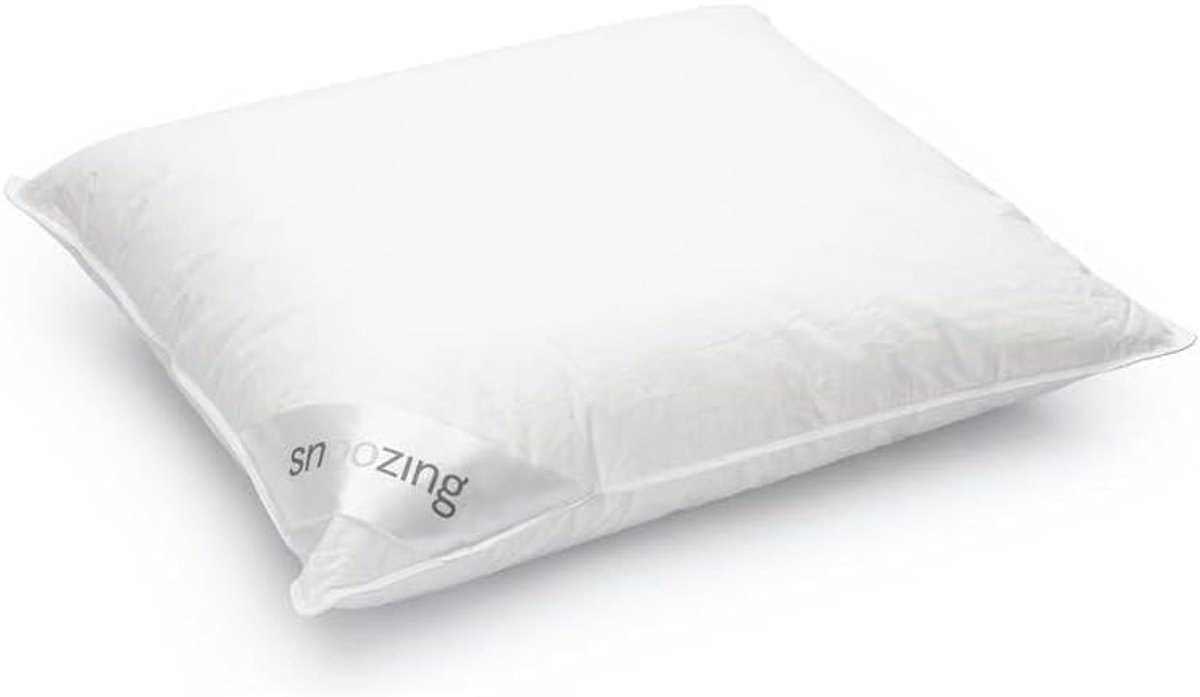 SnelShoppen - Hoofdkussen Zacht - 60x70 cm - Ganzendons - Wit - Anti-huisstofmijt - Perfect voor Draaier, Rugslaper, Zijslaper - Luxe Slapen