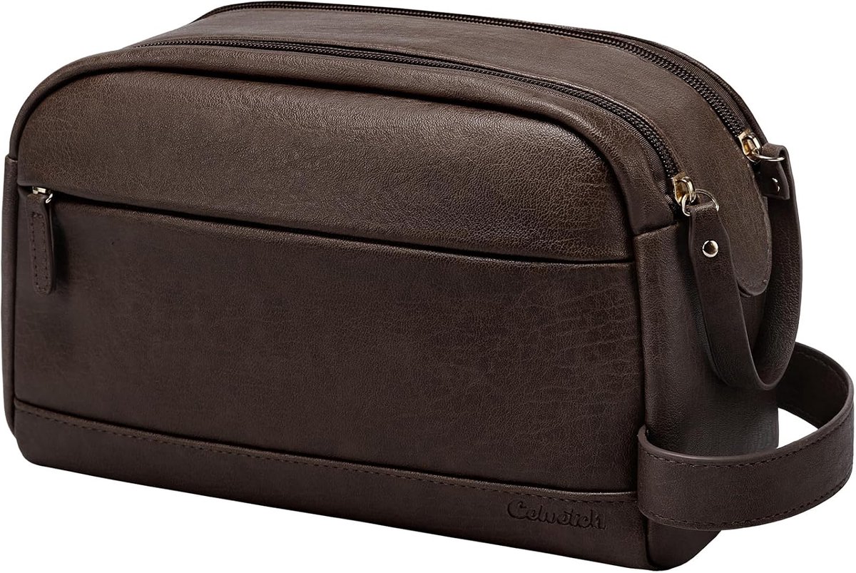 Thijox - Toilettas Mannen PU Leer Reistas Cosmetica Tas Voor Reizen Bad - Compact en Stijlvol, Ideaal voor Vakantie, Sport en Dagelijks Gebruik