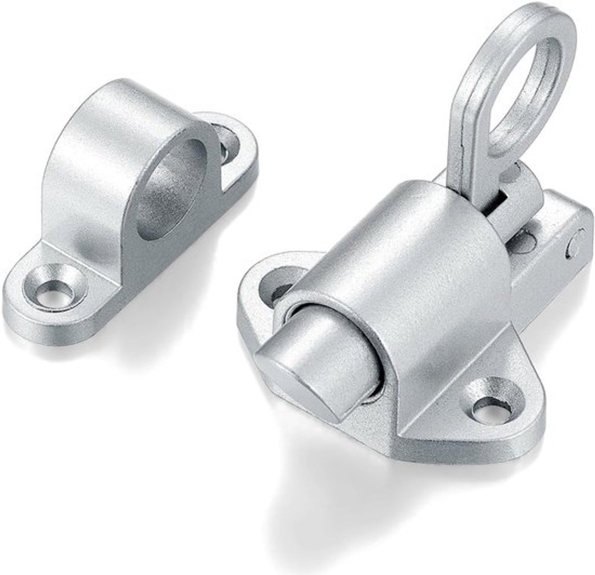 7 Stuks - Deurslot - Raambeveiligingsslot - Poortgrendel - Grendels - Raamslot - Schuifgrendel - Raamslot - Antidiefstalslot - Aluminiumlegering - Voor Buiten en Binnen - Zilver
