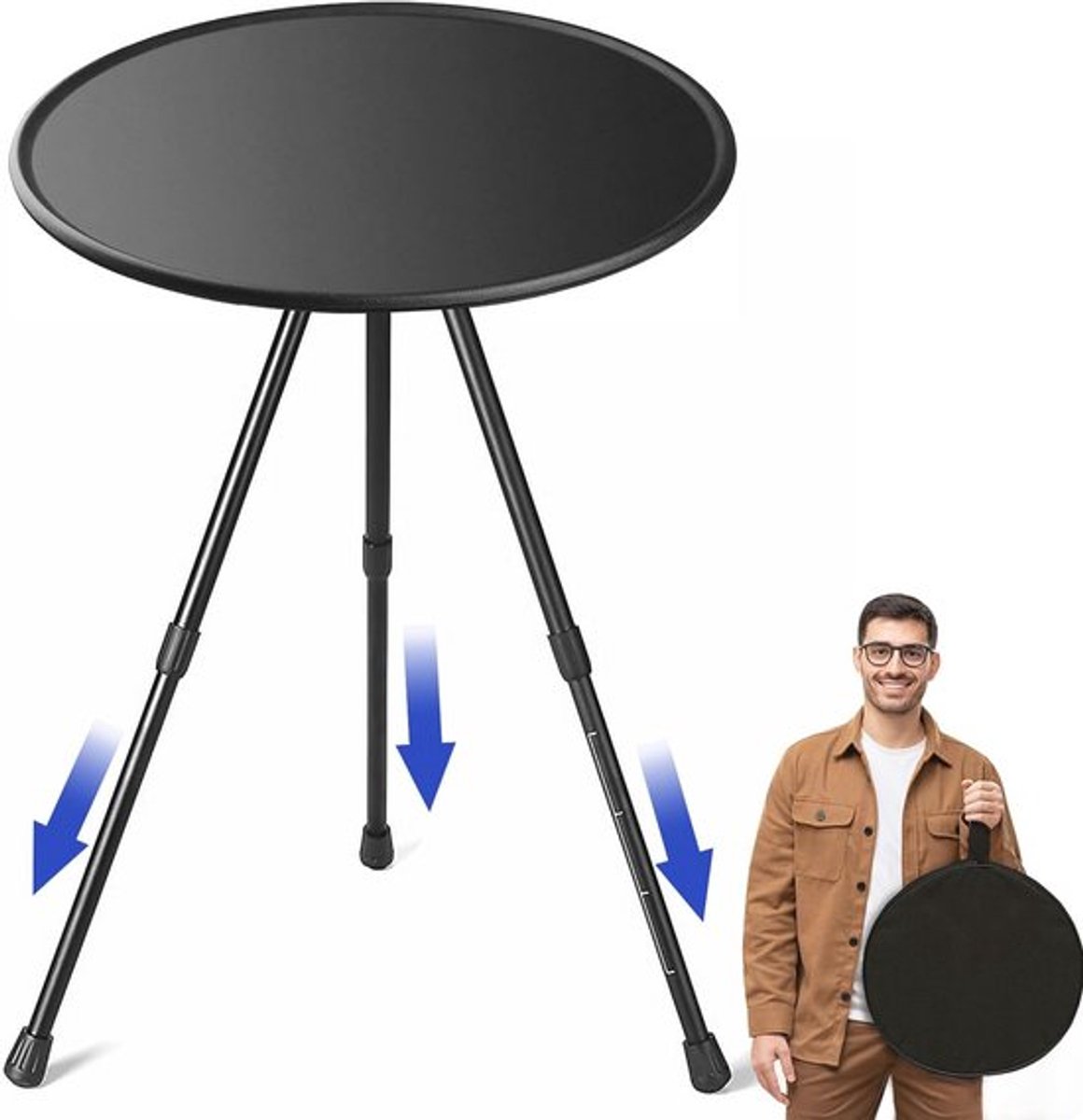 Draagbare Ultralichte Campingtafel - Compact en Opvouwbaar met Draagtas voor Buitenactiviteiten