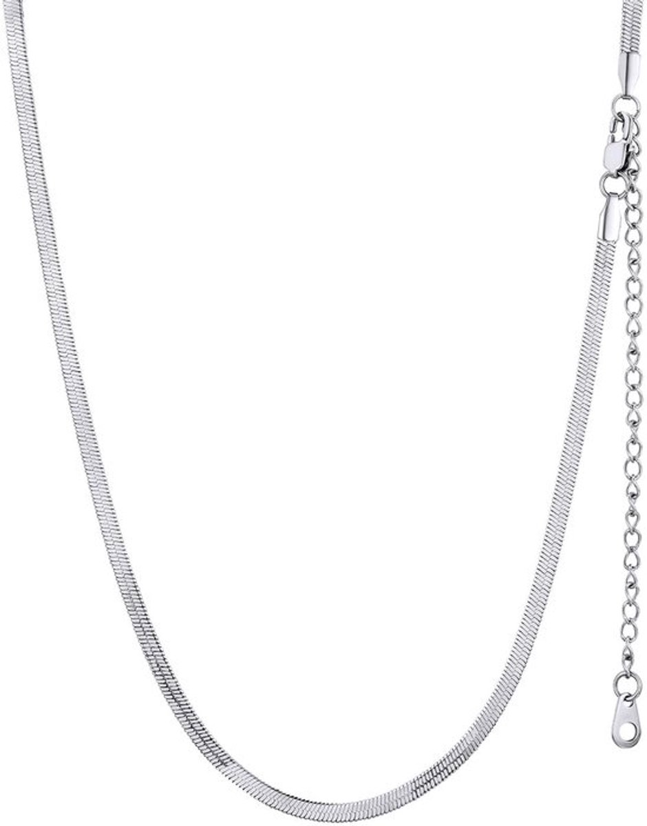 Heren Slangenketting RVS Curb Ketting voor Jongens en Meisjes Breedte 3 mm 5 mm 9 mm Lengte 30/38/51 cm Cadeau voor Kerstmis, Vaderdag, Valentijnsdag, RVS, RVS