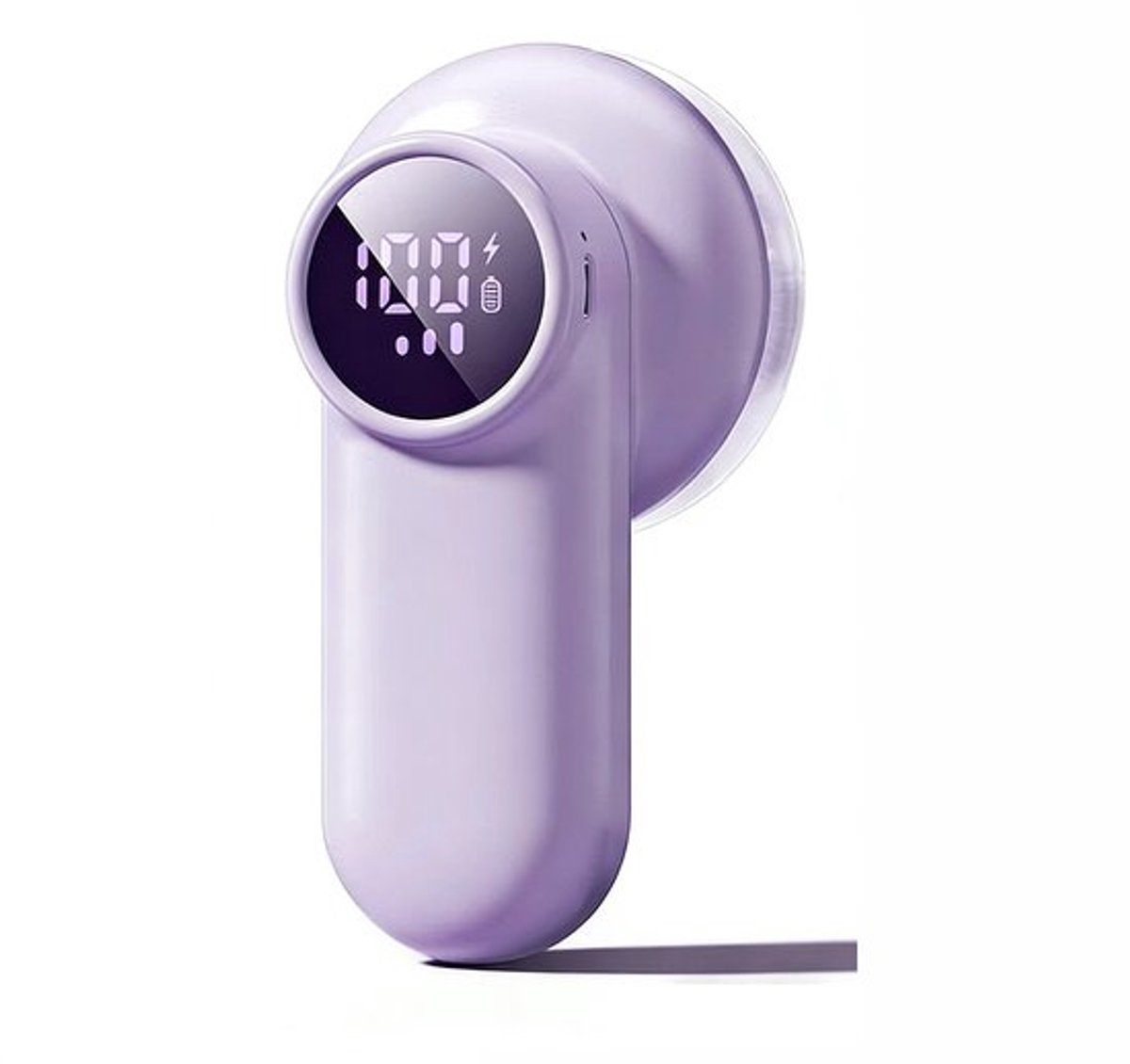 Elektrische pluizenverwijderaar - Draagbaar en oplaadbaar - LED-display - 3 instelbare snelheden - 2 vervangende mesjes - Voor alle soorten kleding zoals truien - Dekens - Sjaals - Paars