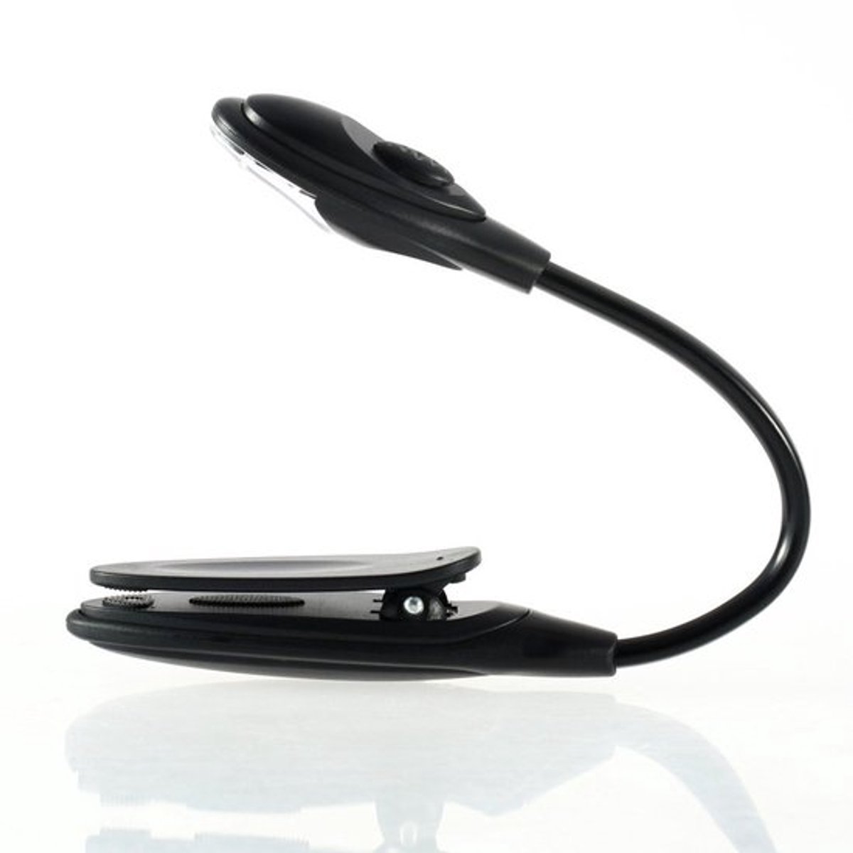 Mini LED-leeslampje met clip, draagbaar en flexibel nachtlampje, geschikt om naast het bed te lezen.