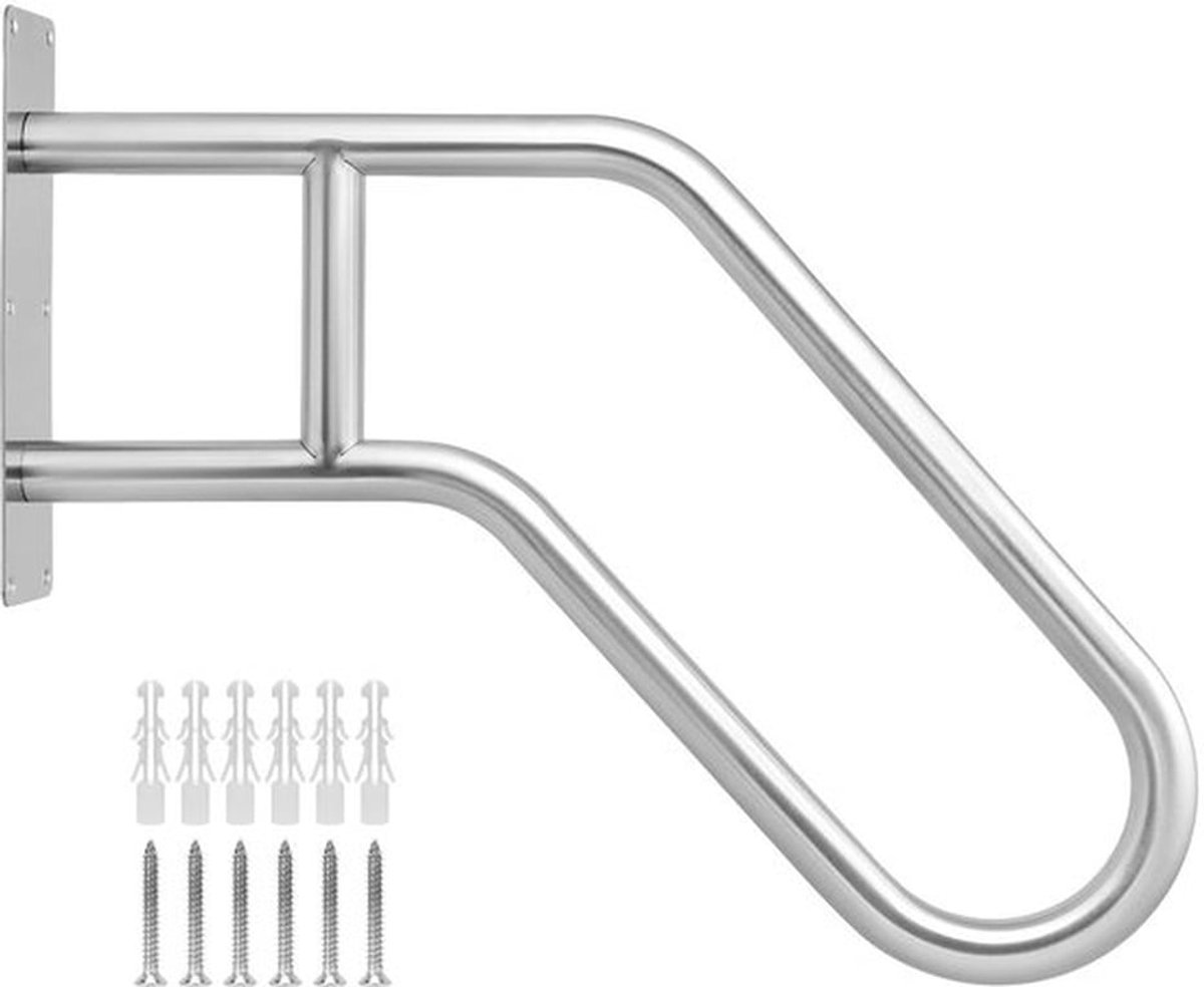 ® 60 cm 304 roestvrijstalen U-vormige leuning, roestvrijstalen buitentrapleuning, voor tuinen, hotels, scholen, verpleeghuizen