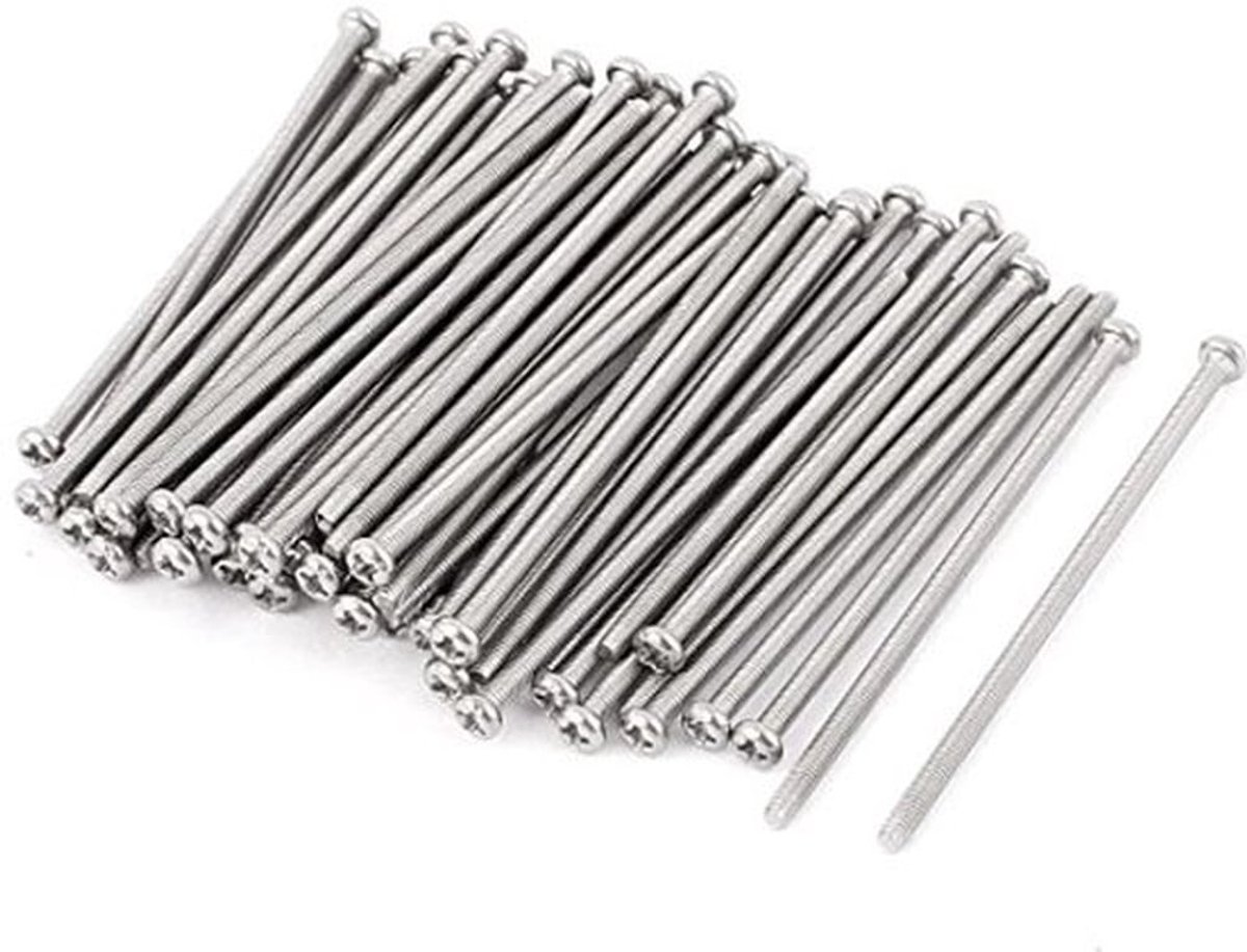 sourcing map 60 stuks Phillips schroeven M3 x 70mm roestvrij staal 304