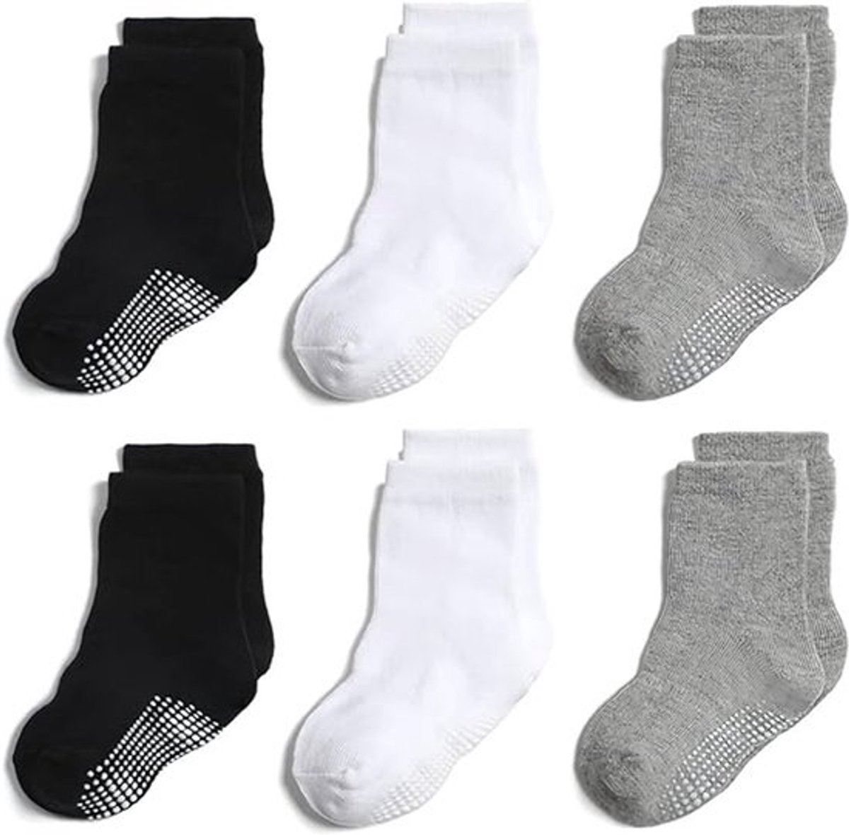 paar antislip comfortabele warme bootsokken met grip voor baby's, peuters, kinderen, jongens en meisjes.