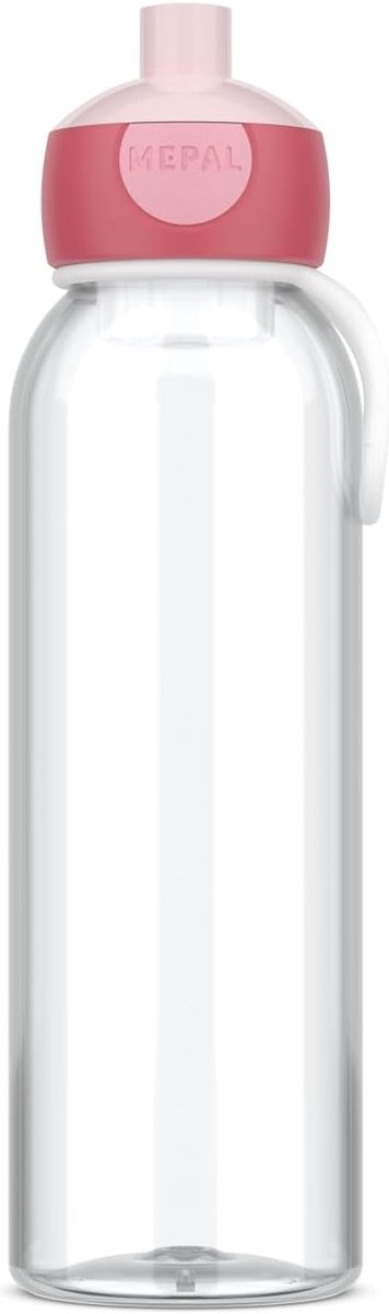 Thijox - Pop-up Waterfles voor Kinderen, Lekvrije Drinkfles, Transparant, Vaatwasmachinebestendig, BPA-vrij, 500 ml, Cool Pink voor School en Onderweg
