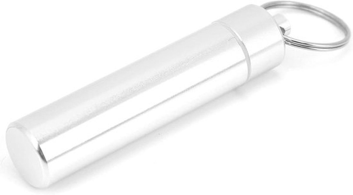Aluminium Waterdichte Sleutelhanger-Pillendoosje - Draagbare Mini Pillendoosje met Sleutelhanger - Opberger voor Buitenactiviteiten - Compact en Luchtdicht