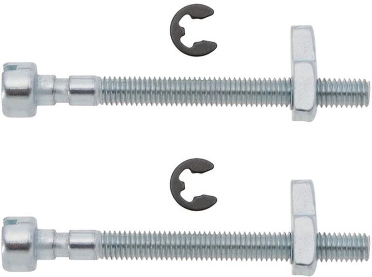2 Sets Chain Adjuster Tensioner Schroeven Vervanging 530016110 530038593 Compatibel met McCulloch MacCat 335 435 Compatibel met Husqvarna 36 41 136 Metaal