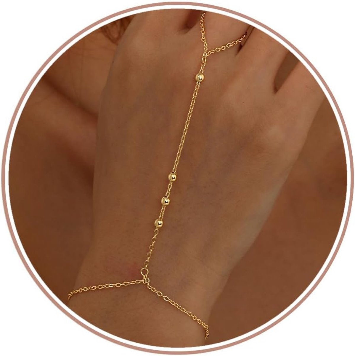 SnelShoppen - Elegante Dochais Damesarmbanden, Verguld 14K/Zilver, Verstelbaar Enkelbandje, Waterdicht, Luxe Cadeau voor Feest, Verjaardag, Dagelijks