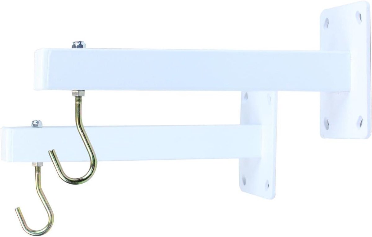 Projectiescherm Houders - Muurbeugels Set - Scherm Ophangen - Afstand 17cm - Set van 2 - Wit