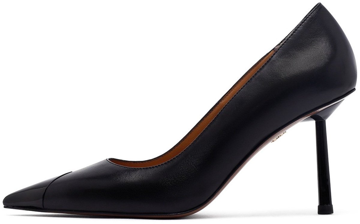 DERIMOD High Heeled Shoes Leather High Heeled Shoes