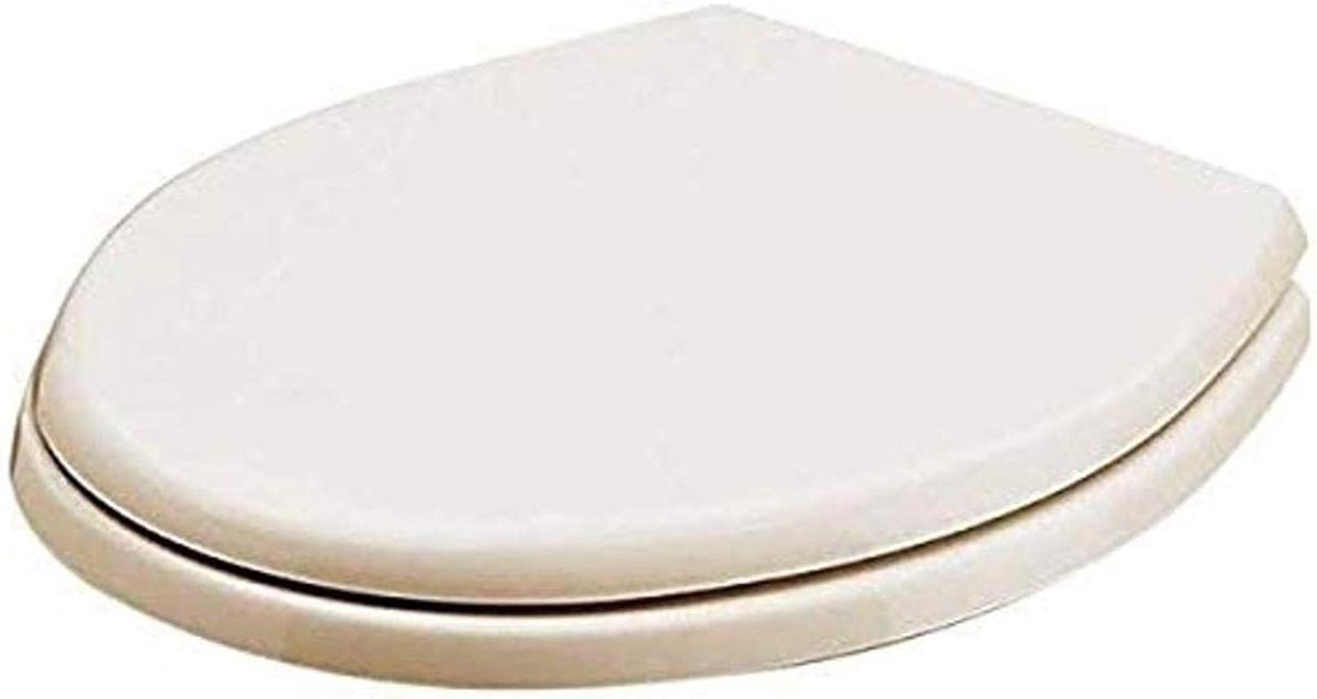 Toiletbril met deksel - WC-bril vervanging - Badkamer renovatie - Origineel reserveonderdeel - U-vorm - Botwit