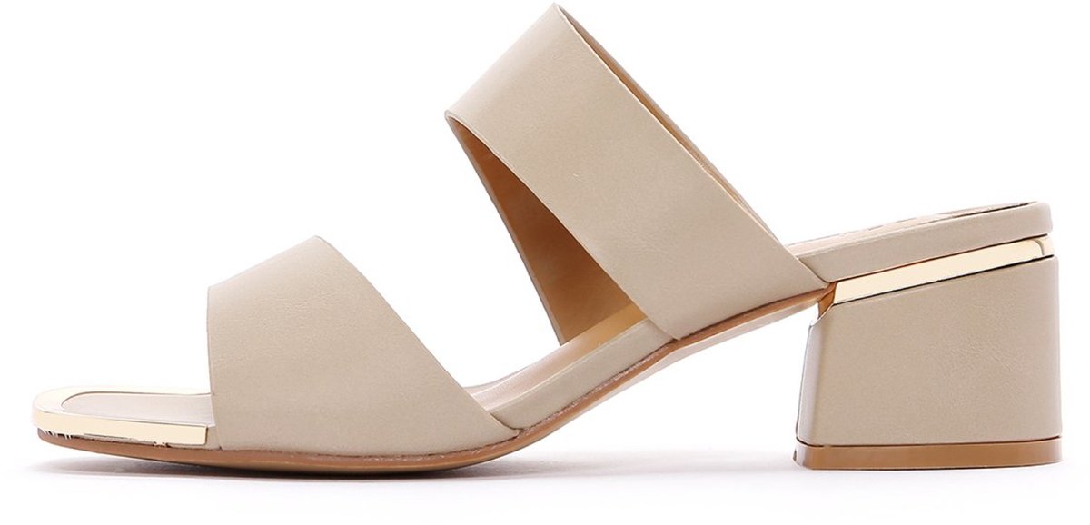 DERIMOD Heeled Mules Imitation Leather Heeled Mules