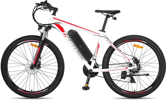 Fafrees 27,5 inch Elektrische Mountainbike - 250W Motor - Shimano 21 versnellingen - Mechanische Schijfremmen - Elektrische Fiets– Roestbestendige aluminiumlegering - 15AH –IPX4 Stadsfiets –Trekkingfiets –Wit van FAFREES — afbeelding 2